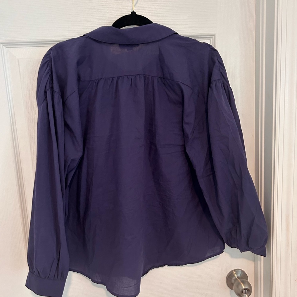 Loft Purple/Blue Button Down Shirt w Collar
Size L - Picture 2 of 7